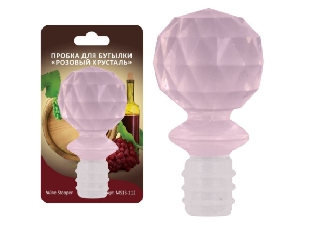 Пробка для бутылки Розовый хрусталь 13-112